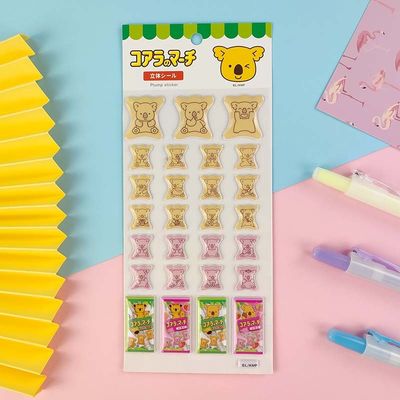 Professional OEM 3D Cartoon Stickers PVC Soft Film Foam Letter Stickers