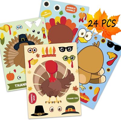 Hot Melt Adhesive Festive Stickers Halloween Pumpkin Stickers Maple Leaf