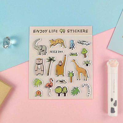 Foamed Leather Foam Animal Stickers Early Education 3d Bubble Stickers