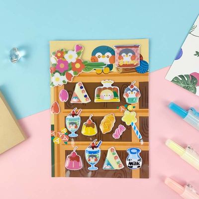 Foamed Leather Foam Animal Stickers Early Education 3d Bubble Stickers