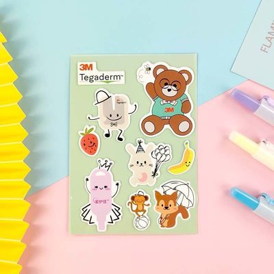 Hand Account Puffy Animal Stickers 2.5mm Diary Decoration Stickers